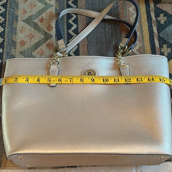 Anne Klein Gold Tote with Matching Clutch - Picture 11 of 11